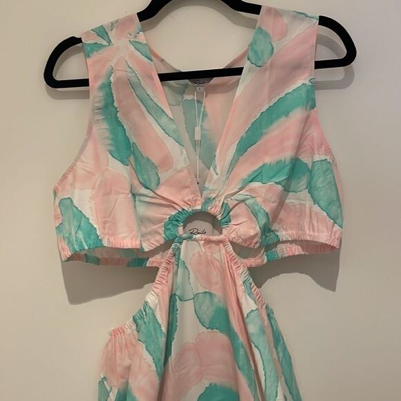 Rails Rizo Cutout Candy Mint Midi Dress Large NEW - Picture 5 of 9